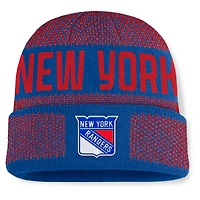 Men's Fanatics Blue/Red New York Rangers Fundamentals Shelter Cuffed Knit Hat