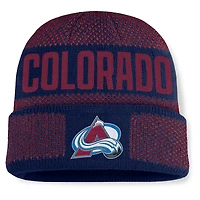 Men's Fanatics Navy/Burgundy Colorado Avalanche Fundamentals Shelter Cuffed Knit Hat