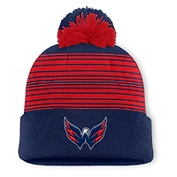 Men's Fanatics  Navy Washington Capitals Fundamental Spirit Cuffed Pom Knit Hat