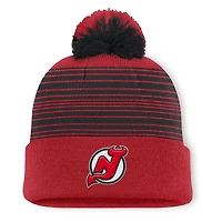 Men's Fanatics  Red New Jersey Devils Fundamental Spirit Cuffed Pom Knit Hat