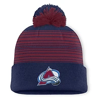 Men's Fanatics  Navy Colorado Avalanche Fundamental Spirit Cuffed Pom Knit Hat