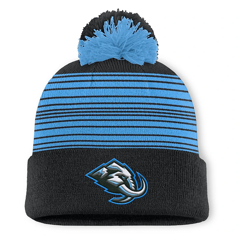 Men's Fanatics Black Utah Mammoth Fundamental Spirit Cuffed Pom Knit Hat