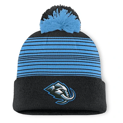 Men's Fanatics  Black Utah Mammoth Fundamental Spirit Cuffed Pom Knit Hat