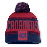 Men's Fanatics Navy/Red Montreal Canadiens Fundamentals Thrive Cuffed Knit Hat with Pom