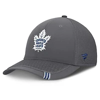 Men's Fanatics Gray Toronto Maple Leafs Clincher Team Stripes Flex Hat