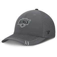 Men's Fanatics Gray Los Angeles Kings Clincher Team Stripes Flex Hat