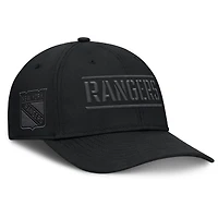 Men's Fanatics Black New York Rangers Fundamentals Ruck Up Flex Hat