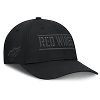 Men's Fanatics Black Detroit Red Wings Fundamentals Ruck Up Flex Hat