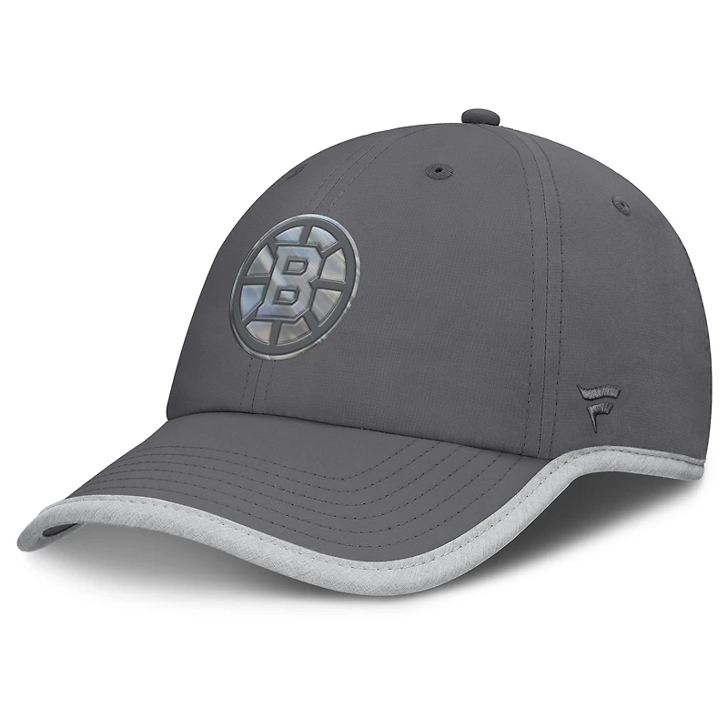 Women's Fanatics Charcoal Boston Bruins Fundamental Reflector Adjustable Hat