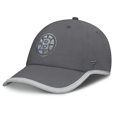 Women's Fanatics Charcoal Boston Bruins Fundamental Reflector Adjustable Hat
