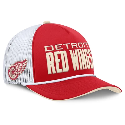 Men's Fanatics  Red Detroit Red Wings Centennial Foam Front Adjustable Trucker Hat