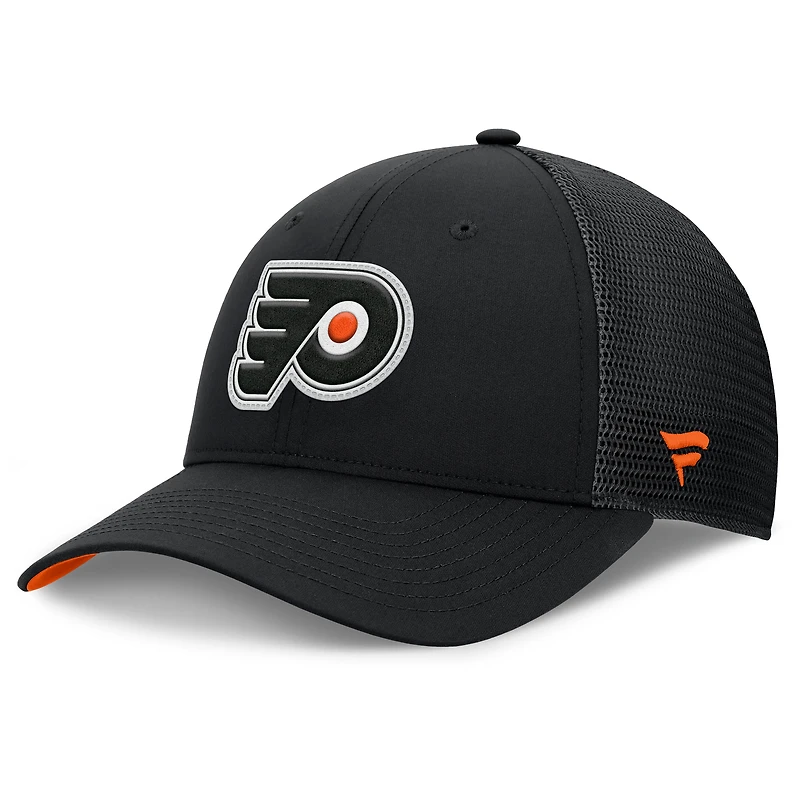 Men's Fanatics Black Philadelphia Flyers Authentic Pro Home Ice Trucker Adjustable Hat