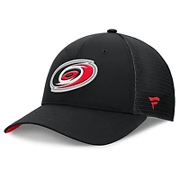 Men's Fanatics Black Carolina Hurricanes Authentic Pro Home Ice Trucker Adjustable Hat