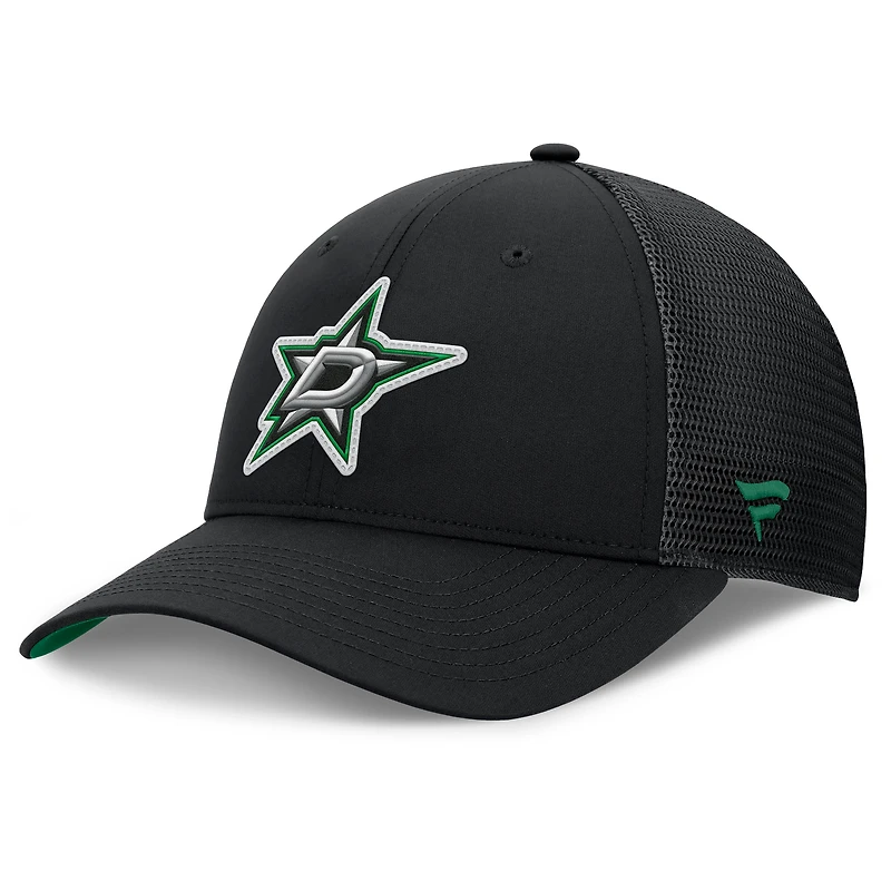 Men's Fanatics Black Dallas Stars Authentic Pro Home Ice Trucker Adjustable Hat