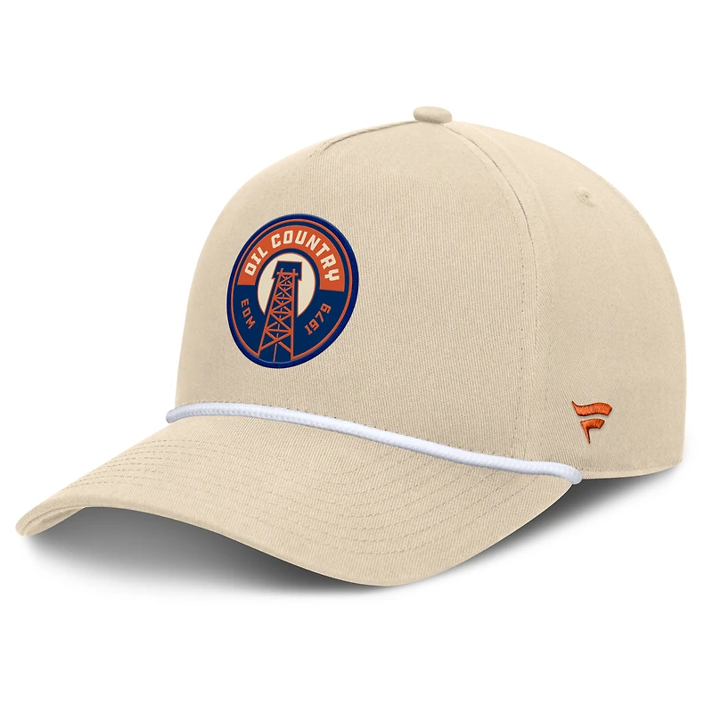 Men's Fanatics Cream Edmonton Oilers Authentic Pro Alt Jersey A-Frame Adjustable Hat