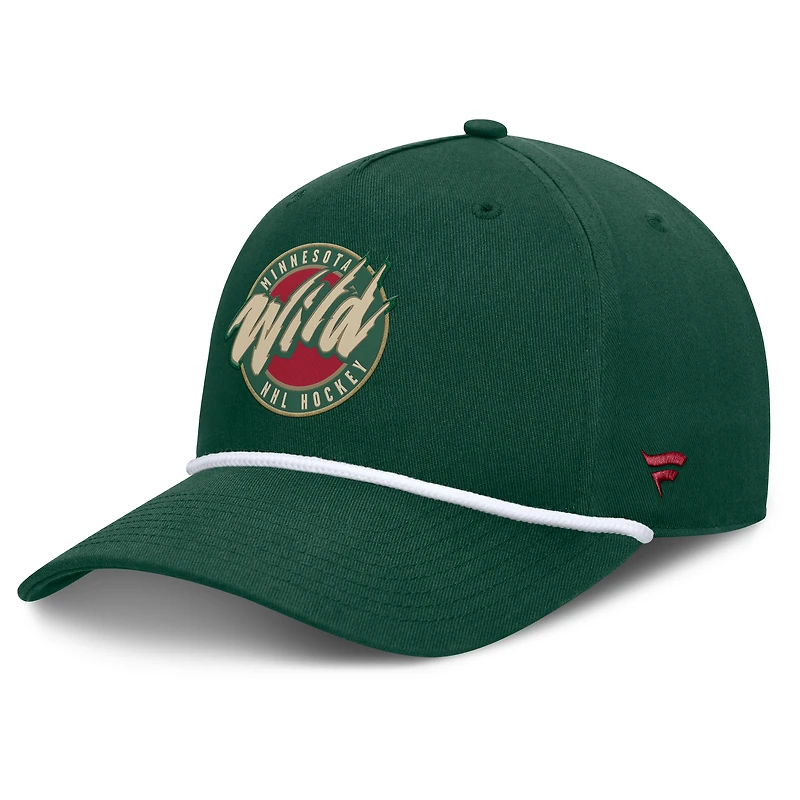 Men's Fanatics  Green Minnesota Wild 25th Anniversary Alternate Authentic Pro A-Frame Adjustable Hat