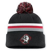 Men's Fanatics Black Buffalo Sabres Authentic Pro Alt Jersey Cuffed Knit Hat with Pom
