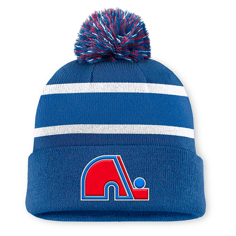 Men's Fanatics Blue Colorado Avalanche Authentic Pro Alt Jersey Cuffed Knit Hat with Pom