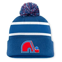Men's Fanatics Blue Colorado Avalanche Authentic Pro Alt Jersey Cuffed Knit Hat with Pom
