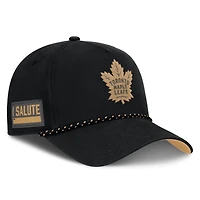 Men's Fanatics  Black Toronto Maple Leafs Military Appreciation Authentic Pro A-Frame Adjustable Hat