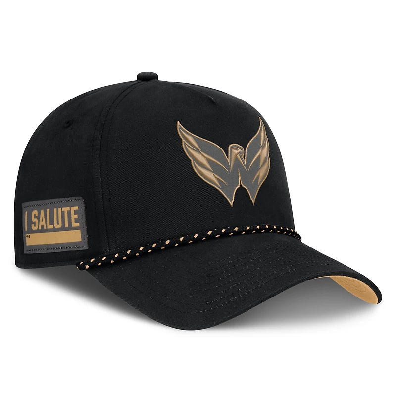 Men's Fanatics  Black Washington Capitals Military Appreciation Authentic Pro A-Frame Adjustable Hat
