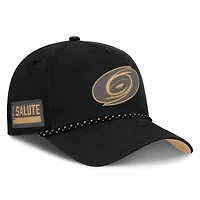 Men's Fanatics  Black Carolina Hurricanes Military Appreciation Authentic Pro A-Frame Adjustable Hat