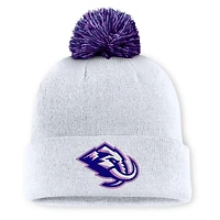 Men's Fanatics  White Utah Mammoth Authentic Pro Hockey Fights Cancer Cuffed Knit Hat with Pom