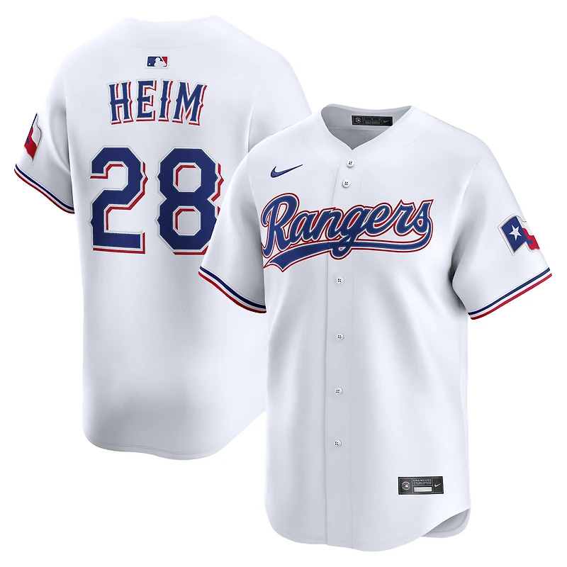 Men's Nike Jonah Heim White Texas Rangers Home Limited Player Jersey