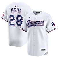 Men's Nike Jonah Heim White Texas Rangers Home Limited Player Jersey