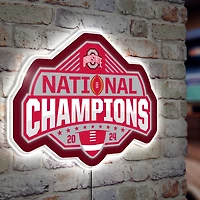 Ohio State Buckeyes College Football Playoff 2024 National Champions Logo Trophy LED Sign