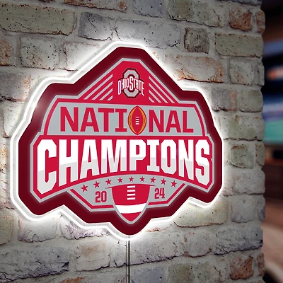 Ohio State Buckeyes College Football Playoff 2024 National Champions Logo Trophy LED Sign