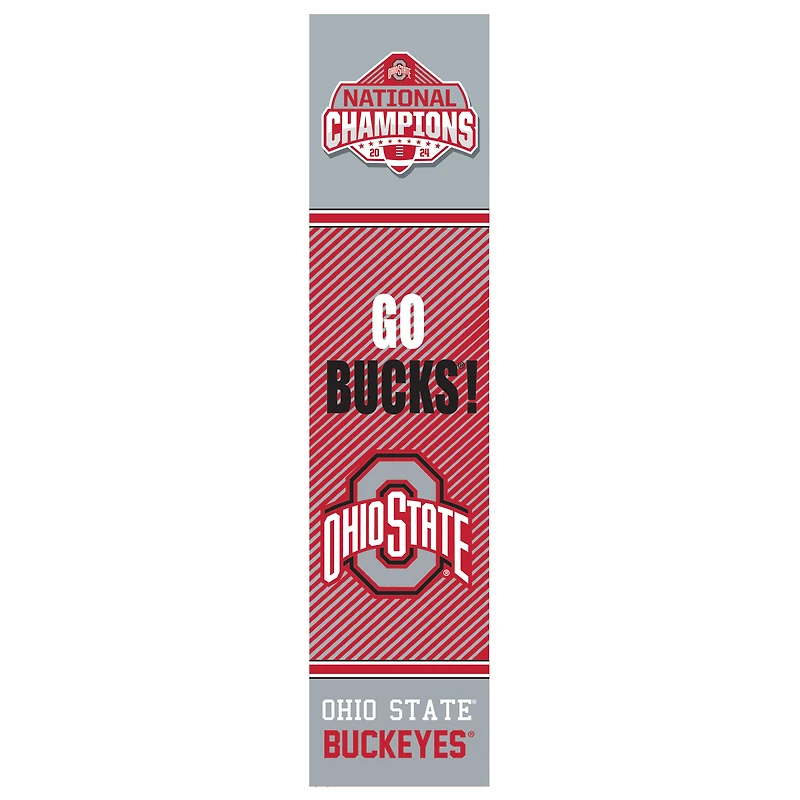 Ohio State Buckeyes College Football Playoff 2024 National Champions 47" Porch Leaner Sign