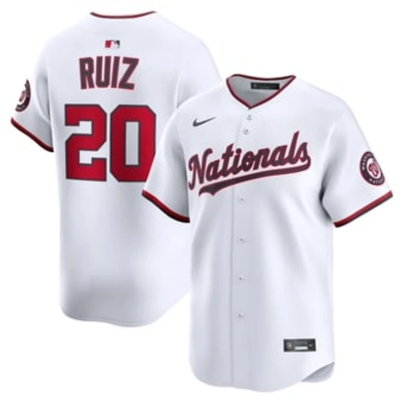 Men's Nike Keibert Ruiz White Washington Nationals Home Limited Player Jersey