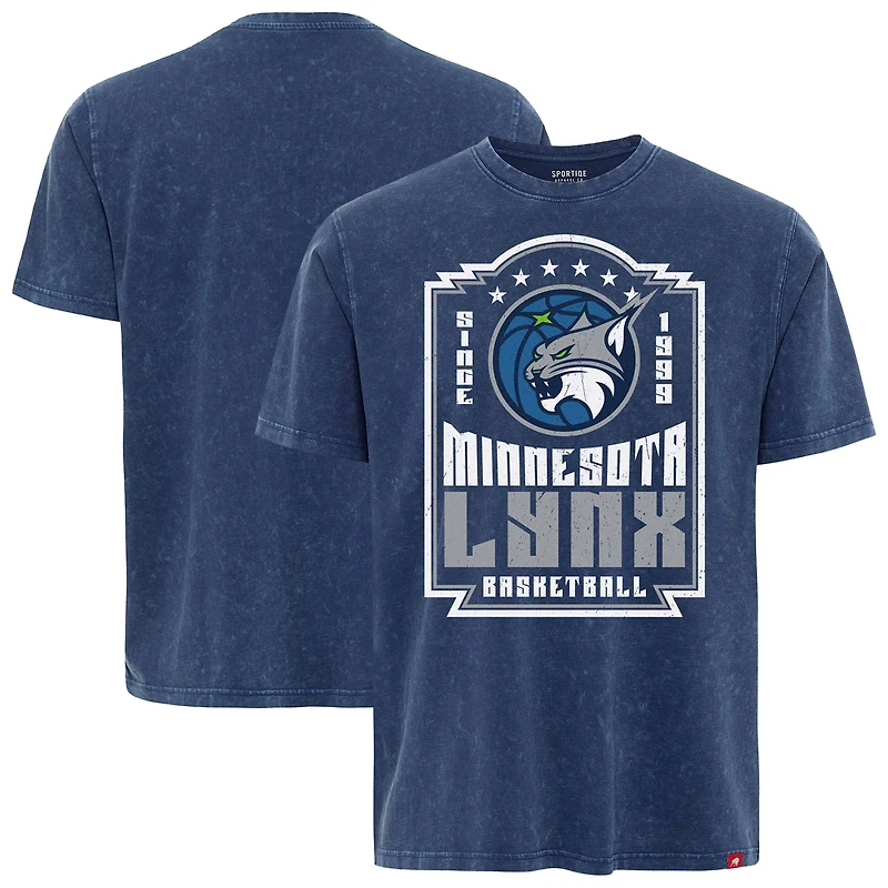Unisex Sportiqe  Blue Minnesota Lynx Rock & Roll Collection Angus Mineral Wash Premium T-Shirt