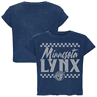 Unisex Sportiqe  Blue Minnesota Lynx Rock & Roll Collection Gwen Mineral Wash Cropped T-Shirt
