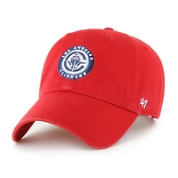 Men's '47 Red LA Clippers Core Logo Clean Up Adjustable Hat
