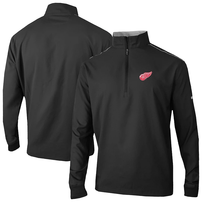 Men's Columbia Black Detroit Red Wings Omni-Wick Bogey's Paradise Pullover Top