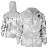 Men's Columbia Gray Utah Mammoth Camo Flash Challenger Full-Zip Windbreaker Jacket