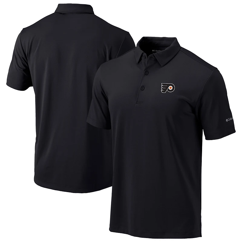 Men's Columbia Black Philadelphia Flyers Drive Omni-Wick Polo