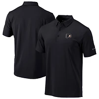 Men's Columbia  Black Philadelphia Flyers Drive Omni-Wick Polo