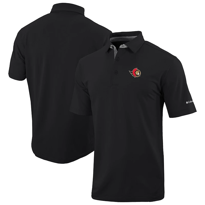 Men's Columbia  Black Ottawa Senators Even Lie Omni-Wick Polo