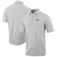 Men's Columbia  Gray Nashville Predators Even Lie Omni-Wick Polo