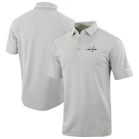 Men's Columbia  Gray Washington Capitals Even Lie Omni-Wick Polo