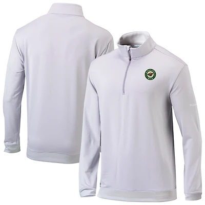 Men's Columbia  Gray Minnesota Wild Even Lie Omni-Wick Quarter-Zip Top