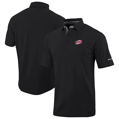 Men's Columbia Black Carolina Hurricanes Even Lie Omni-Wick Polo