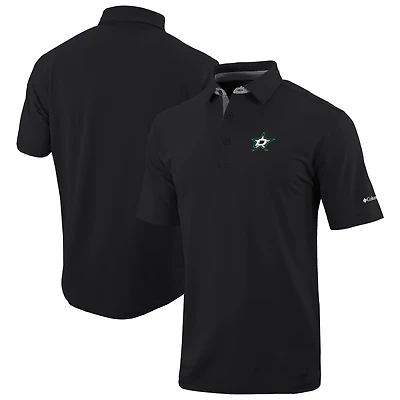 Men's Columbia  Black Dallas Stars Even Lie Omni-Wick Polo