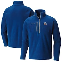 Men's Columbia  Royal New York Islanders Fast Trek III Raglan Half-Zip Fleece Jacket