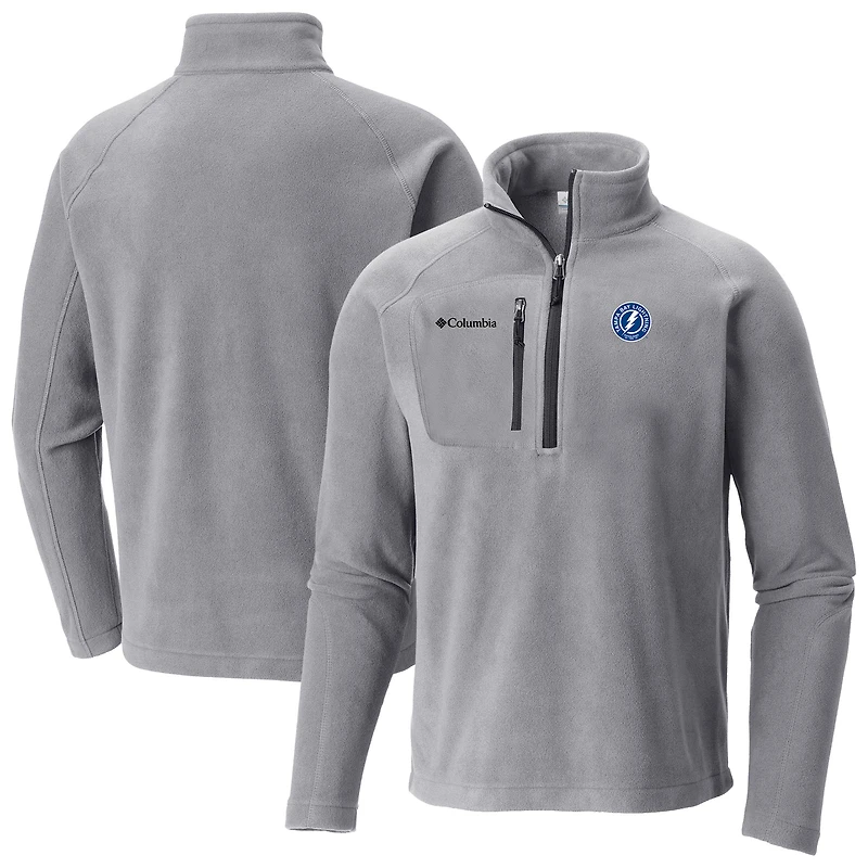Men's Columbia  Gray Tampa Bay Lightning Fast Trek III Raglan Half-Zip Fleece Jacket