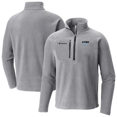Men's Columbia Gray Utah Mammoth Fast Trek III Raglan Half-Zip Fleece Jacket