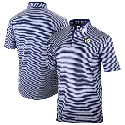 Men's Columbia  Navy Nashville Predators Golden Hills Omni-Wick Polo